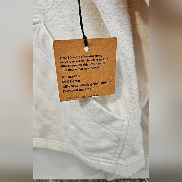 NWT REI Hemp Cotton Fleece Pullover Sweater Medium - Picture 6 of 9